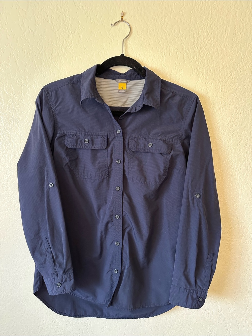 Eddie Bauer Navy Long Sleeve Button-Up Shirt